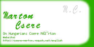 marton csere business card